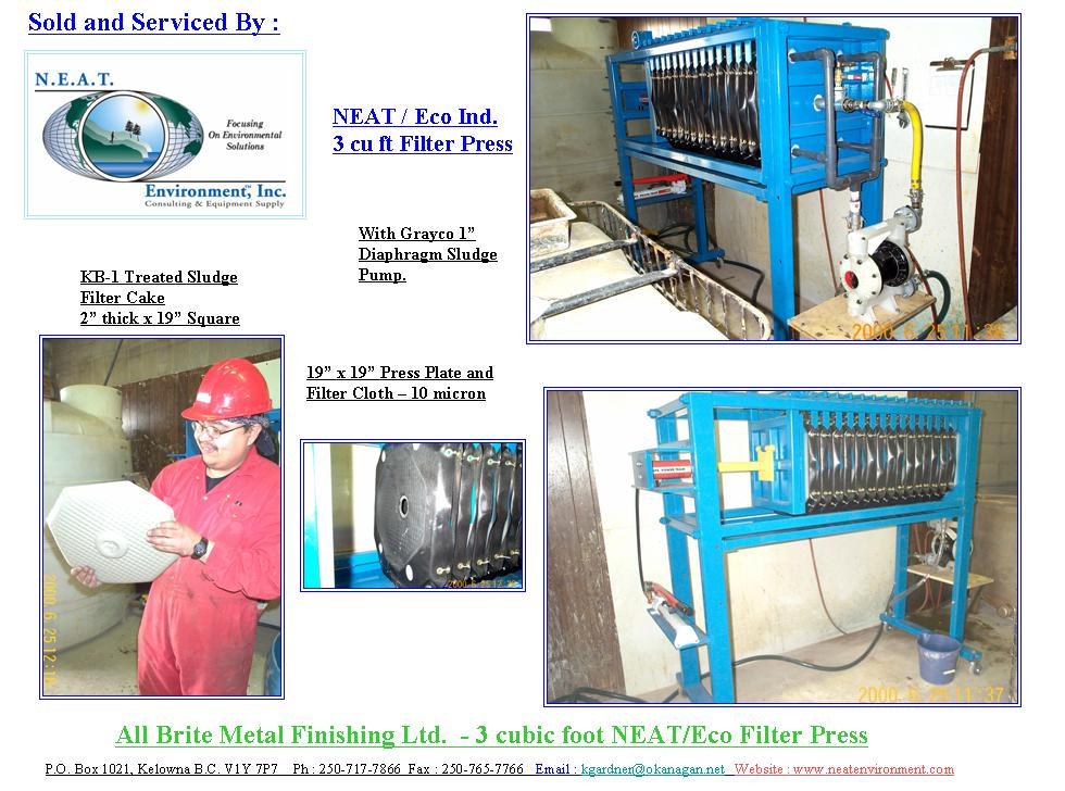 3 cubic-foot filter press