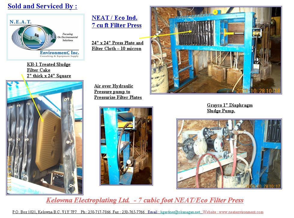 7 cubic-foot filter press from K.E.P.