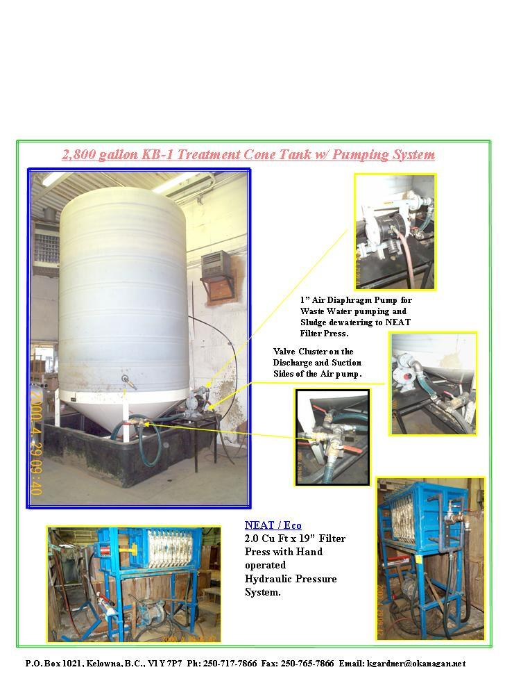 Valmetal 2800 gallon treatment system